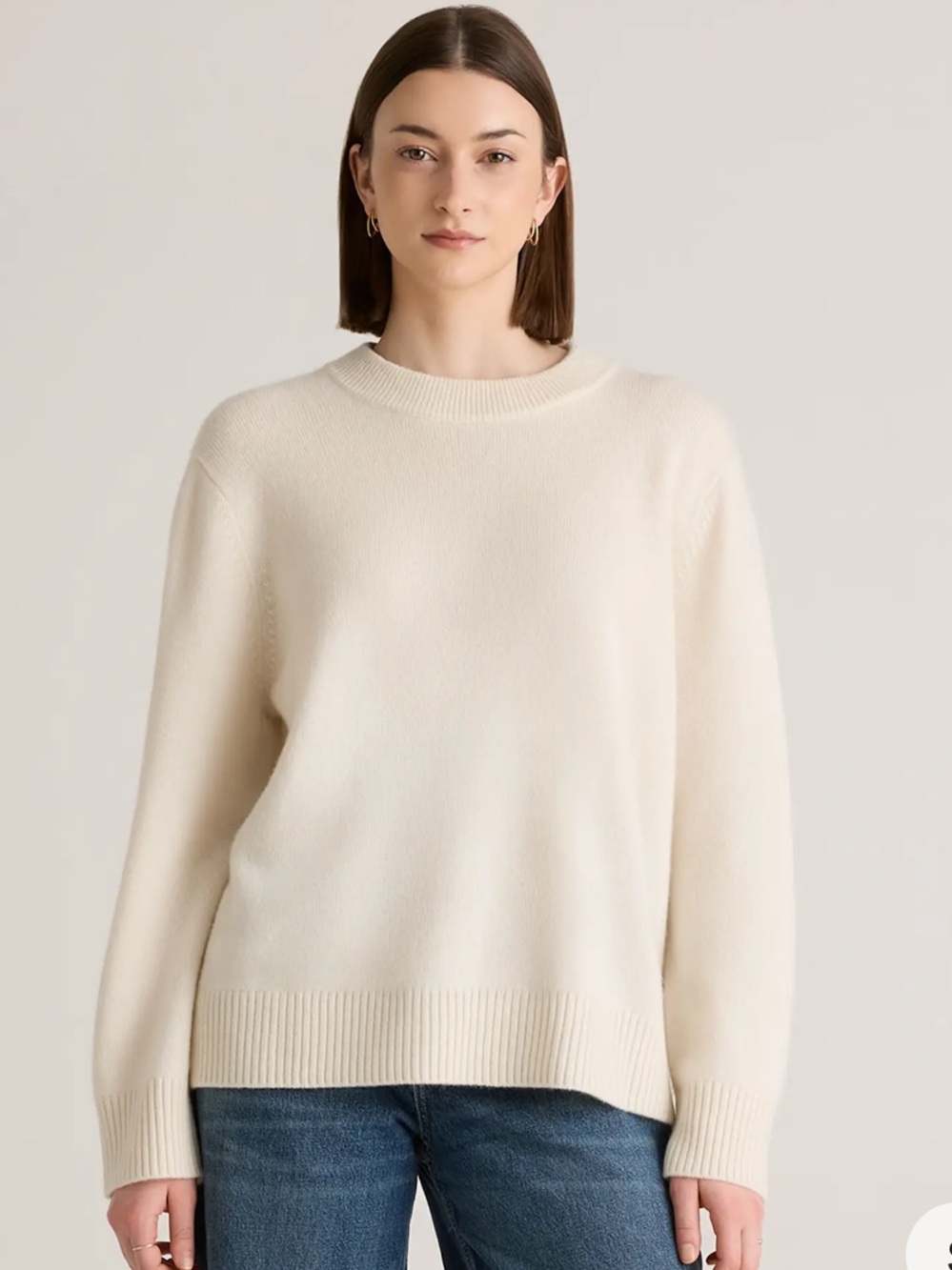 NWT Quince Oversize Cashmere Crewneck Sweater
